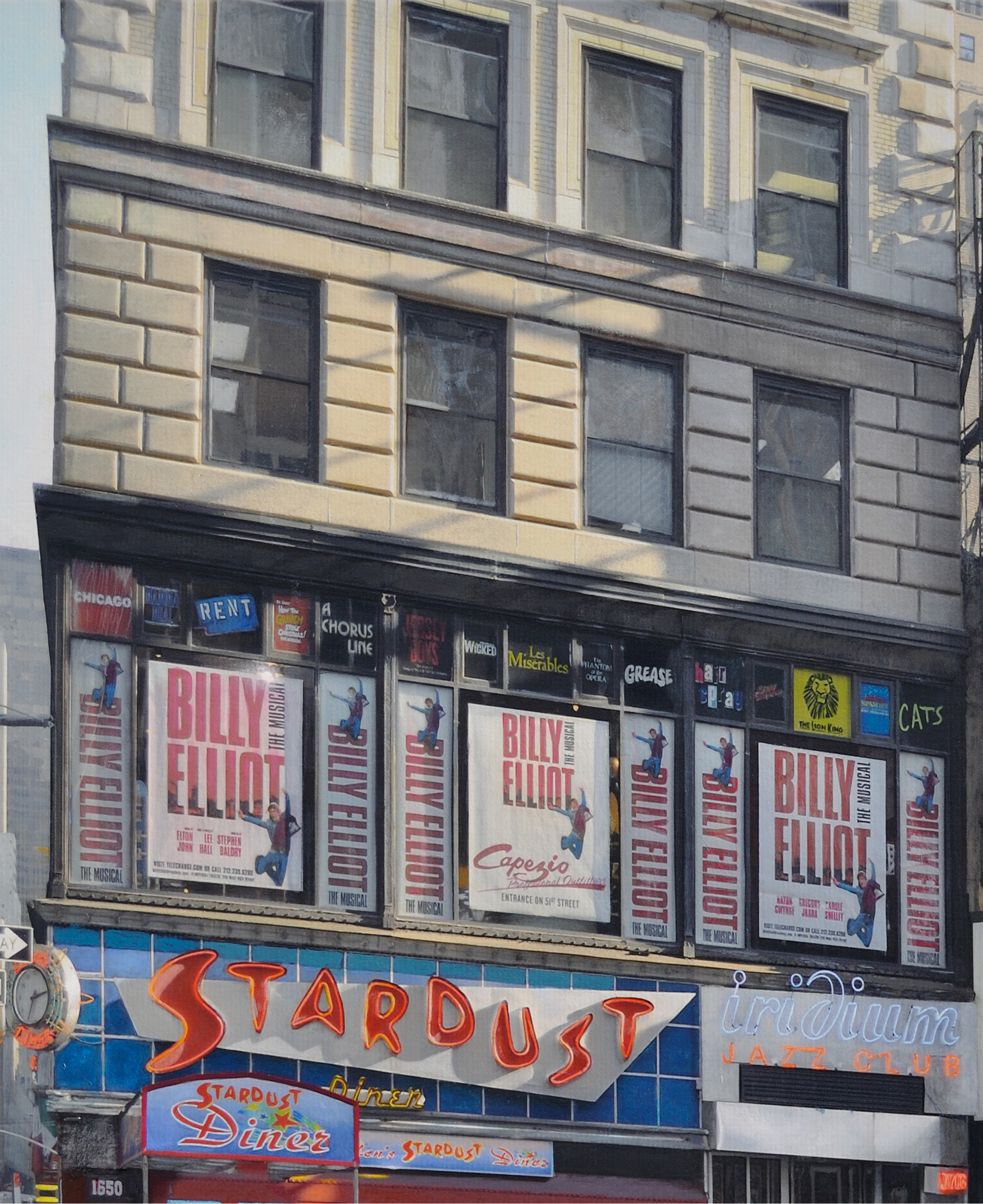 Hyperrealism painting Billy Elliot at Persterer Gallery Zurich by Denis Peterson