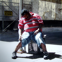 Brooklyn Museum show painting The Wall by Denis Peterson