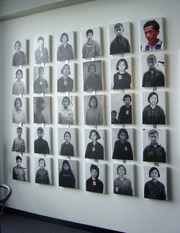 Museum wall installation Cactus Flowers by Denis Peterson at Yale Genocide Project