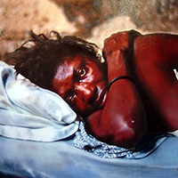 Photorealism painting Halfway to the Stars