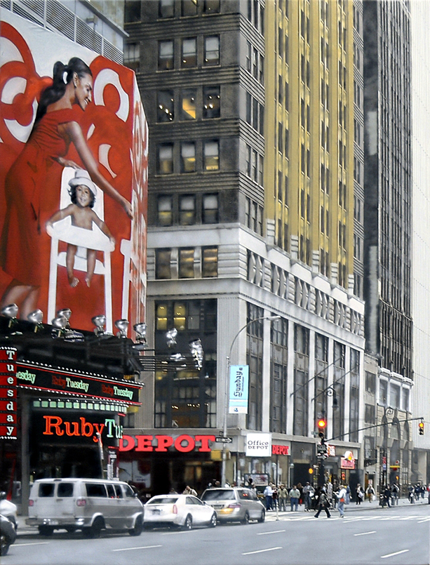 Hyperreal painting Kettle of Fish by Denis Peterson at Galerie Rive Gauche Paris