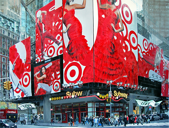 Hyperreal painting Red Square by Denis Peterson