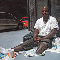 Hyperreal painting Weight of the Stone on Denis Petersons com