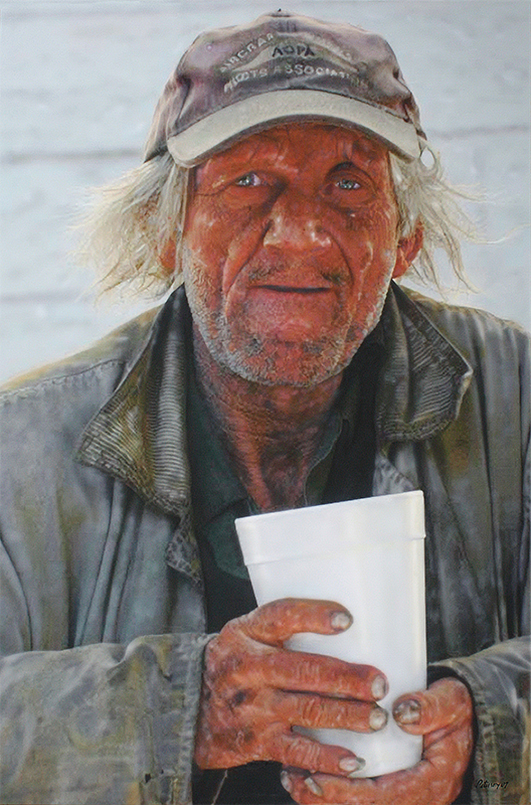 Hyperreal painting Toothbrush and a Comb by Denis Peterson