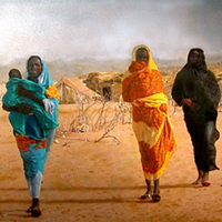 Hyperrealism genocide painting Blood Meridian by Dennis Peterson